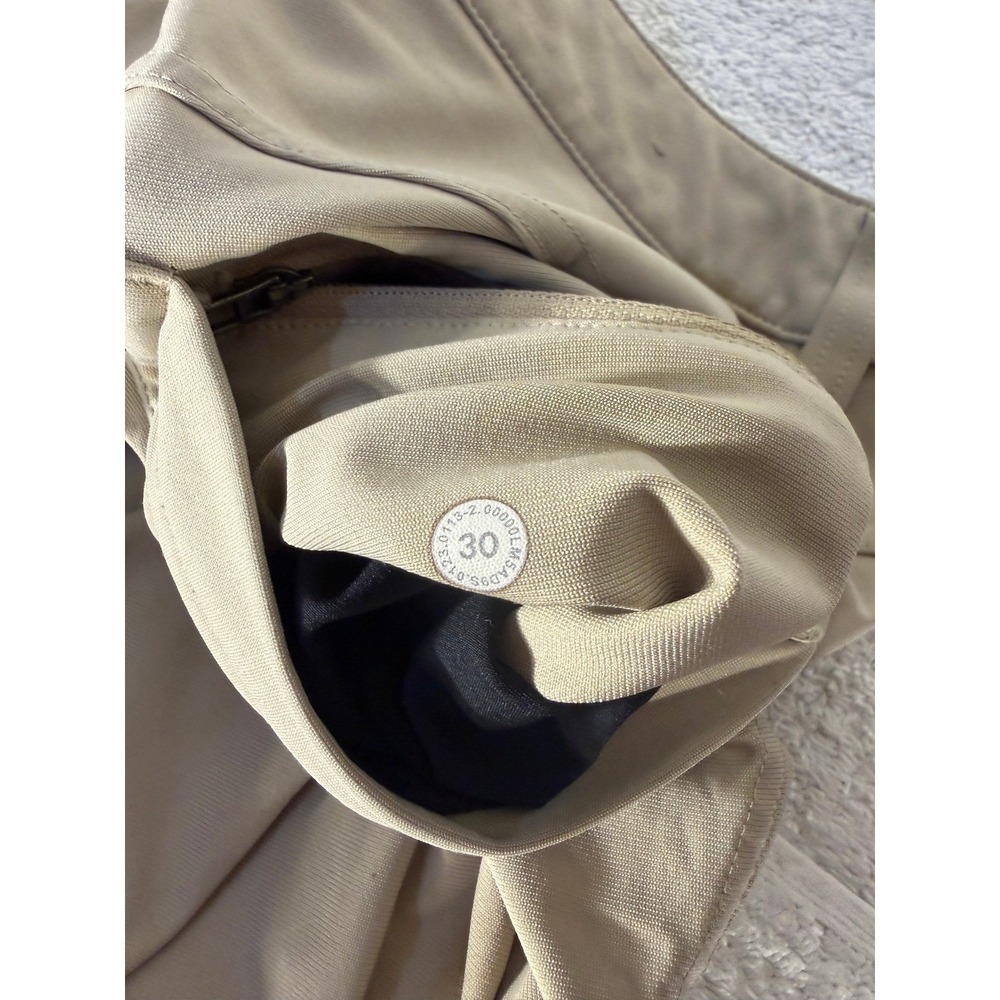 Lululemon Commission Slim Fit Warpstreme Pants Khaki Tan Mens 30x29 Chino - Picture 10 of 16